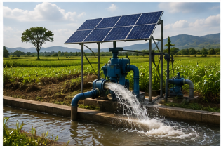 Engineers reviewing solar installation