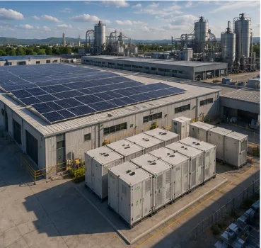 Industrial solar plant